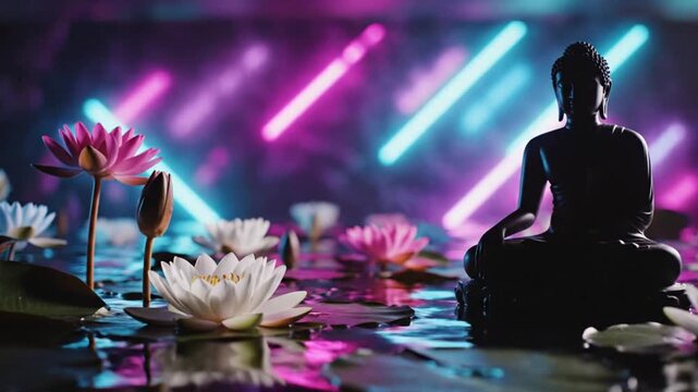 buddha in lotus position