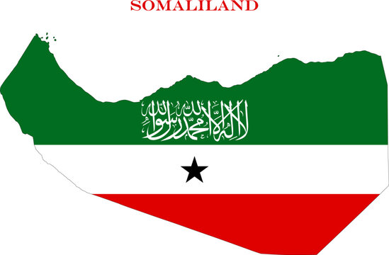 Somaliland Map Flag Horn of Africa National Vector Outline State