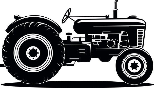 Tractor anatomy chart for farming education materials