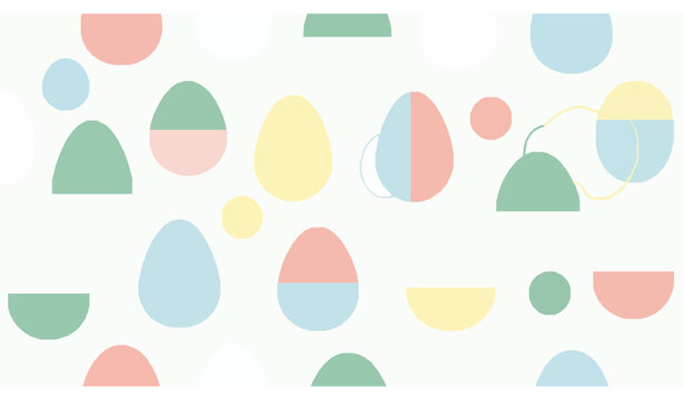 Geometric Easter egg seamless pattern vector minimalist spring design