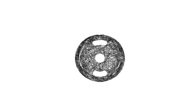 Sketch weight plate icon animation - smooth progressive reveal