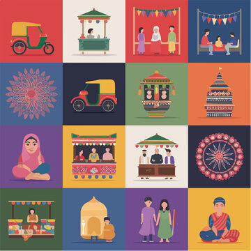 Hyper-Localized South Asian Culture Packs: Street Life, Festivals, and Modern Traditional Vector Assets
