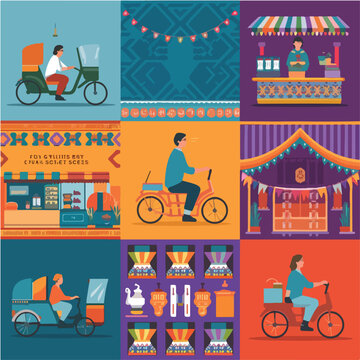 Hyper-Localized South Asian Culture Packs: Street Life, Festivals, and Modern Traditional Vector Assets