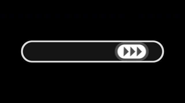 slide to unlock button, slider moving on alpha background. security concept 4k video animation
