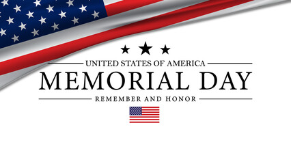 Fototapeta premium Memorial Day Background USA Flag