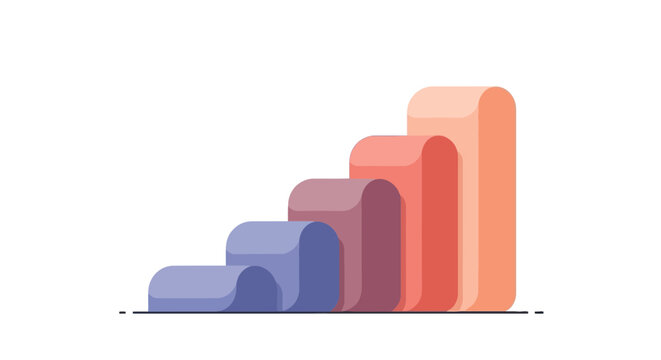 Colorful Bar Chart Showing Growth and Progress in Data Analysis