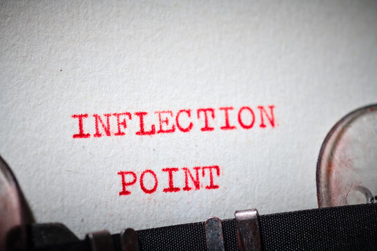 Inflection point text written with a typewriter