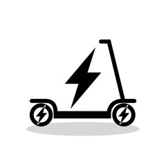 Electric kick scooter icon with shadow © sljubisa