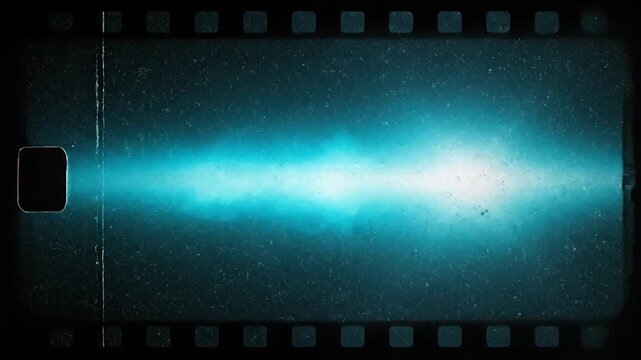 Vintage Film Grain Overlay with Blue Light Effect.