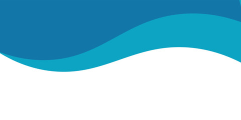 Obraz premium Modern Minimalist Two-Tone Blue Curvy Shapes for Business Banner