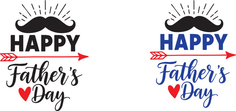 Happy Father's day Lettering Vector