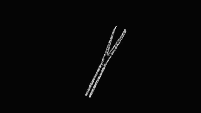 Sketch forceps icon animation - smooth progressive reveal