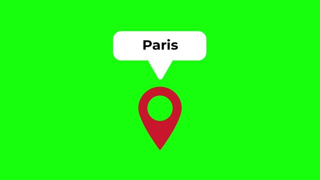 Green Screen Animation of Paris City Location