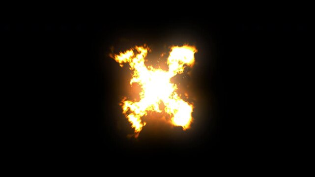 Assault rifle gunshot muzzle flash with smoke and bright sparks