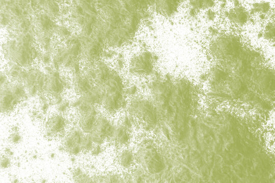 Textura de polvo verde oliva sobre fondo transparente con efecto de pintura abstracta.