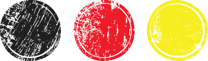 Obraz premium Three distinct patterns of digital data visualization in black, red, and yellow