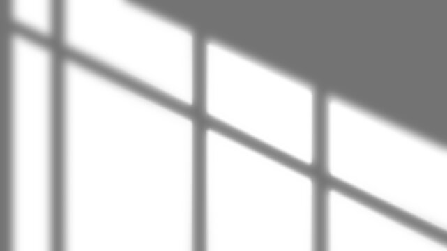 Diagonal soft window shadow shade overlay cutout on transparent backgrounds 3d rendering png