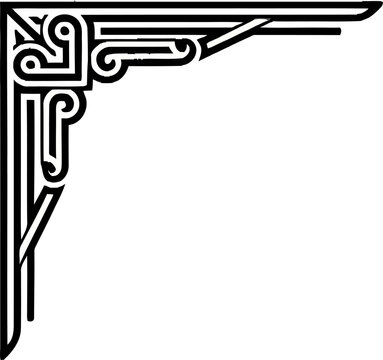 Decorative Corner Moulding Design Element.
