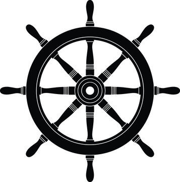 Ship wheel for nautical transportation.