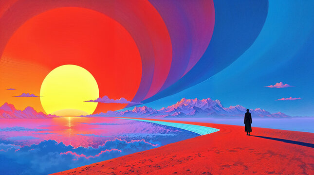 a man lost in the surreal world