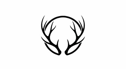 Deer antler ilustration logo vector template © NINDYA
