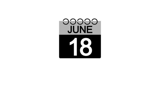 june month calender. calender simple icon animation date change time month. Boost your productivity and impress clients with this sophisticated calendar animation.