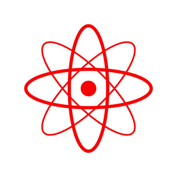 atom icon isolated on white background