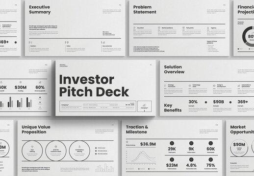 Investor-Ready Pitch Deck Template, Startup Fundraising, Business Plan & Strategy Presentation
