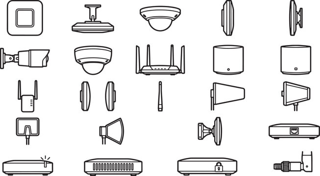 A collection of modern electronic devices, meticulously arranged in a high-angle shot, providing a comprehensive visual exploration of interconnected technology.