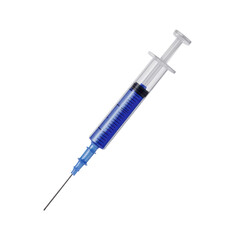 Fototapeta premium Syringe with liquid isolated injection equipment healthcare tool design