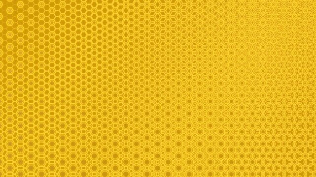 Dynamic yellow floral geometric animation glowing accents and symmetrical motion creating depth and premium look for luxury branding packaging and digital backgrounds seamless loop