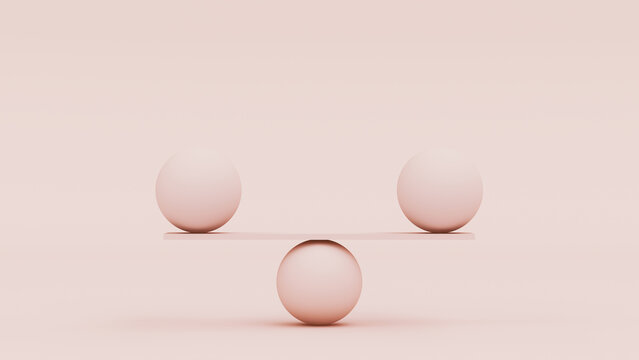 Balance equilibrium stability mental health wellbeing harmony mindfulness 3d illustration