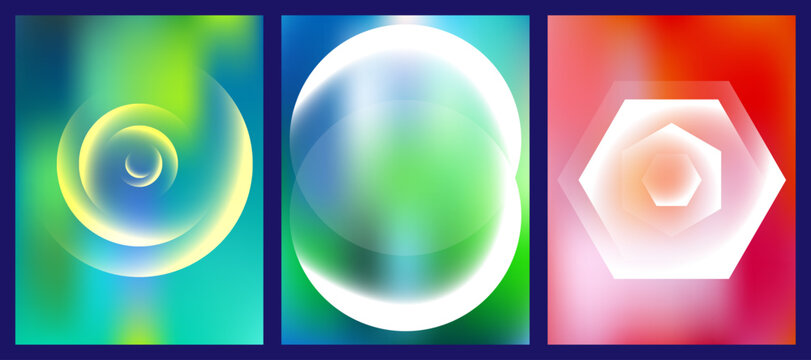 Abstract spiral patterns in geometric and organic forms Vector