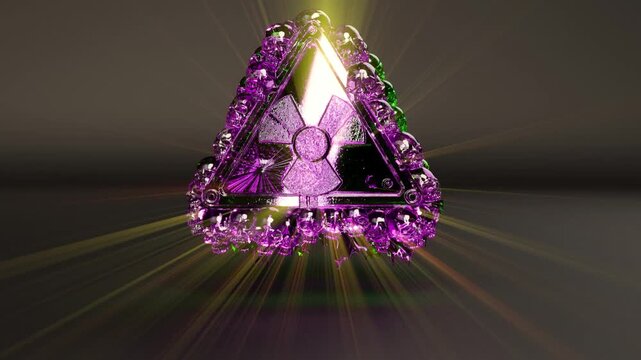 Color glass Nuke sign God ray bg able to loop endless 4k