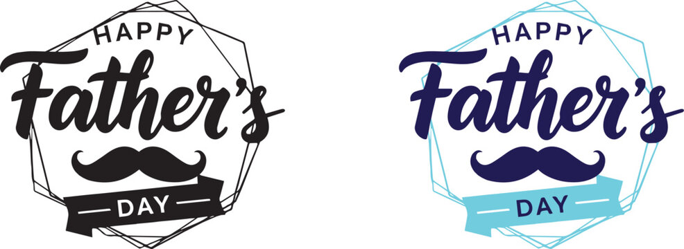 Happy father's day vintage style banners for celebrating dad's special day