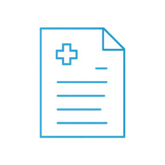 Fototapeta premium Prescription paper icon isolated medical healthcare record design
