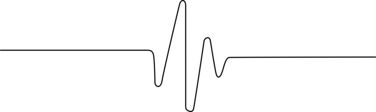 A classic electrocardiogram showing a heartbeat with distinct pqrst waves pattern Vector