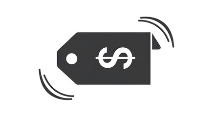 Obraz premium Price tag icon with dollar sign isolated on white background. vector illustration of discount label, sale offer, and retail shopping concept.
