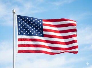 Fototapeta premium USA flag. State of America. For patriotism, national identity, independence, democracy, government, and American holidays