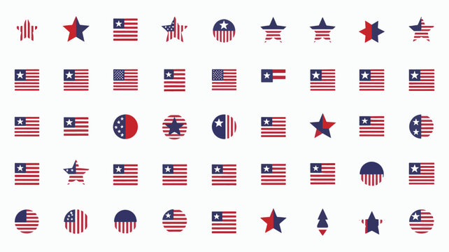 Collection of Round Glossy World Flags and International Identity Icons