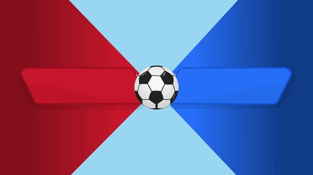 Soccer Match Intro Banner Red VS Blue with Ligthning Effect Animation