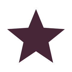 Obraz premium A simple dark purple five pointed star isolated on a clean white background