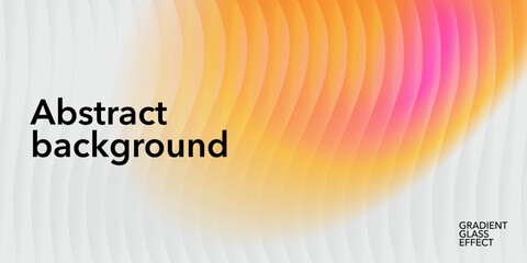 Abstract gradient background with reeded glass texture, modern summer design. Colorful pastel tones in pink, orange and yellow create a bright summer mood and modern aesthetic.