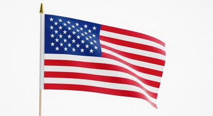 Obraz premium Celebrating flag day a vibrant american flag waving proudly patriotic symbolism and national pride
