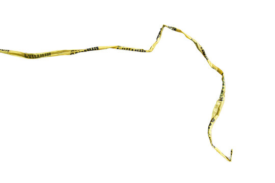 yellow caution tape isolated on transparent background 