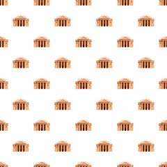 Naklejka premium Neoclassical architecture icons forming a seamless background pattern