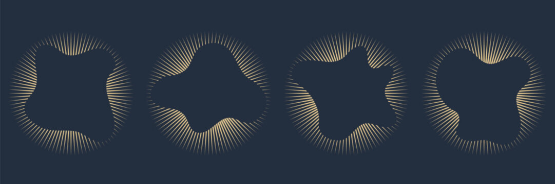 Organic shapes Eclipse. Silhouette of sun burst Glow. Vector