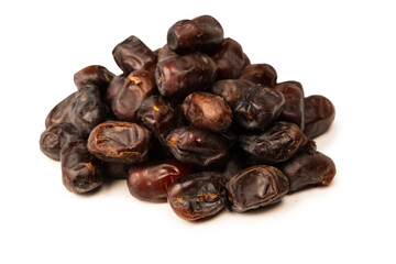 Dried dates isolated on white background. Top view. © Nikolay