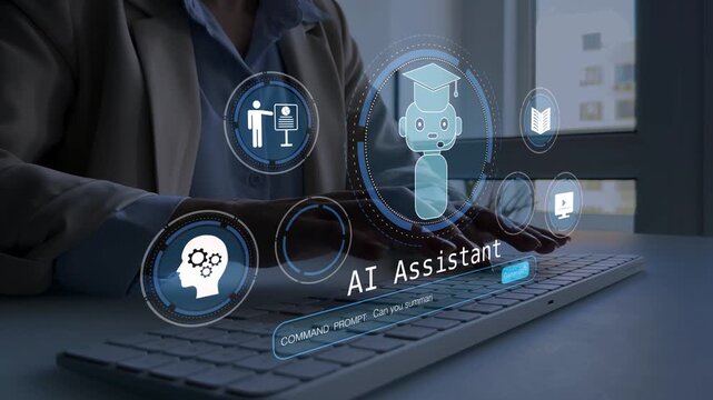 AI powered education transforming online learning intelligent tools,personalized experiences,digital classrooms.Enhancing student engagement,knowledge delivery and modern teaching methods.