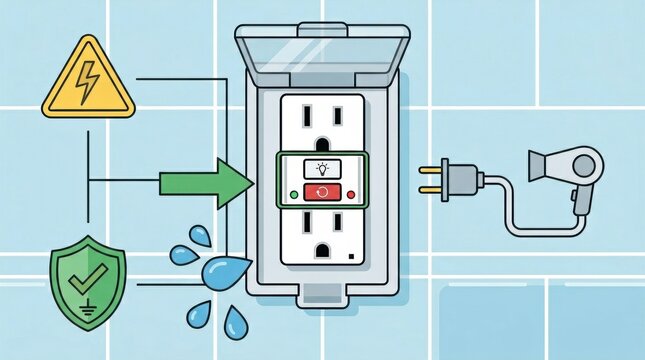 GFCI Outlet Design and Safety Features Illustrated for Electrical Safety Understanding
